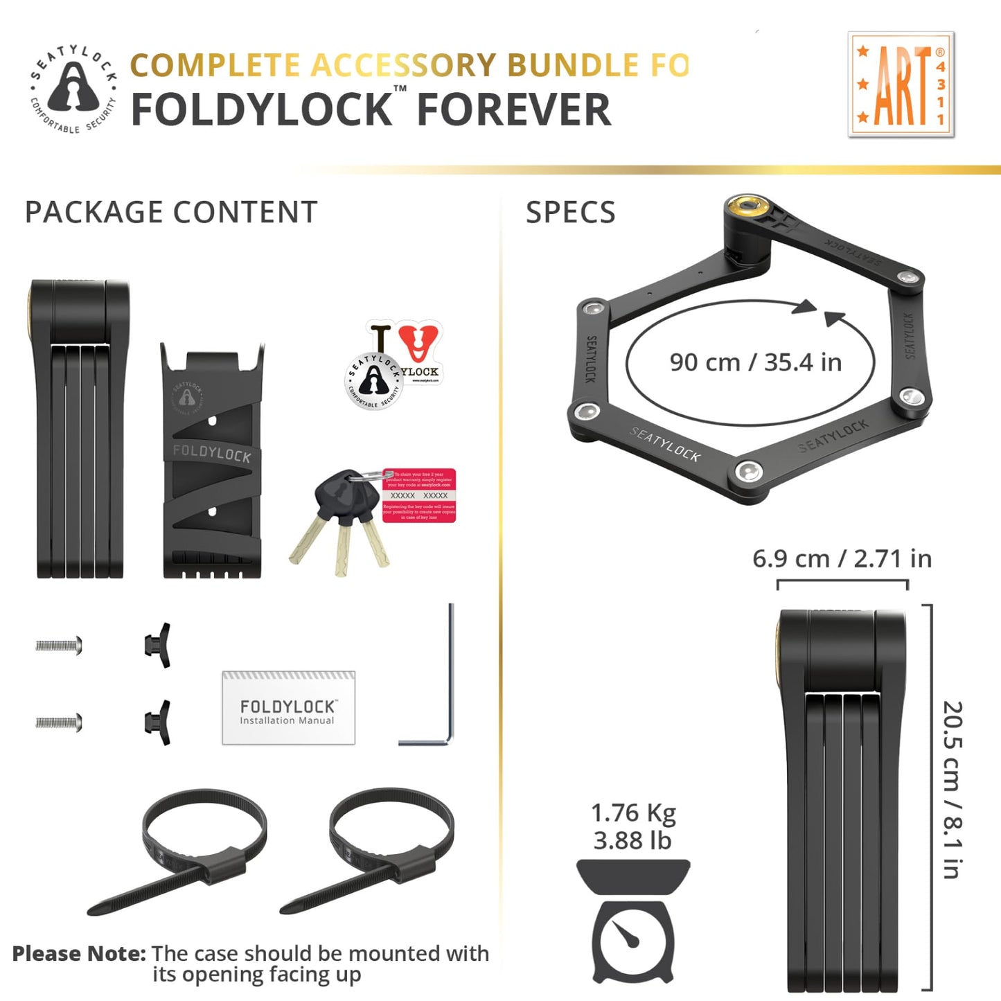 High Security Folding Bike Lock Anti Theft