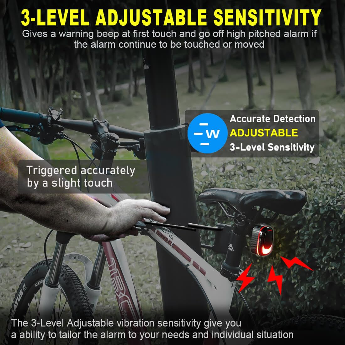 Smart Bike Tail Light with Alarm Horn