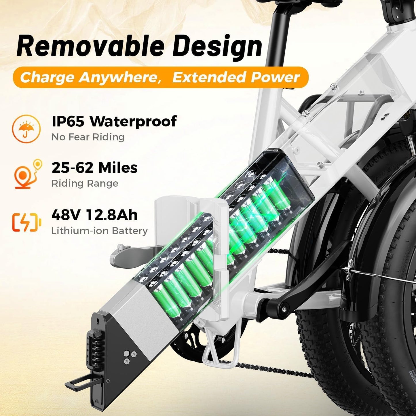 20 Inch Fat Tire Folding Electric Bike