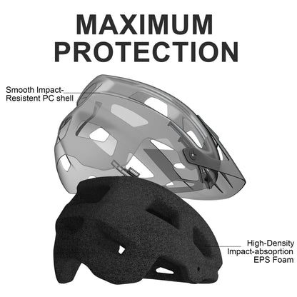 Lightweight Adult Mountain Bike Helmet with Visor