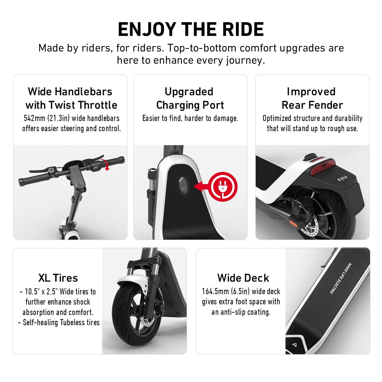 Electric Scooter with Suspension for Adults