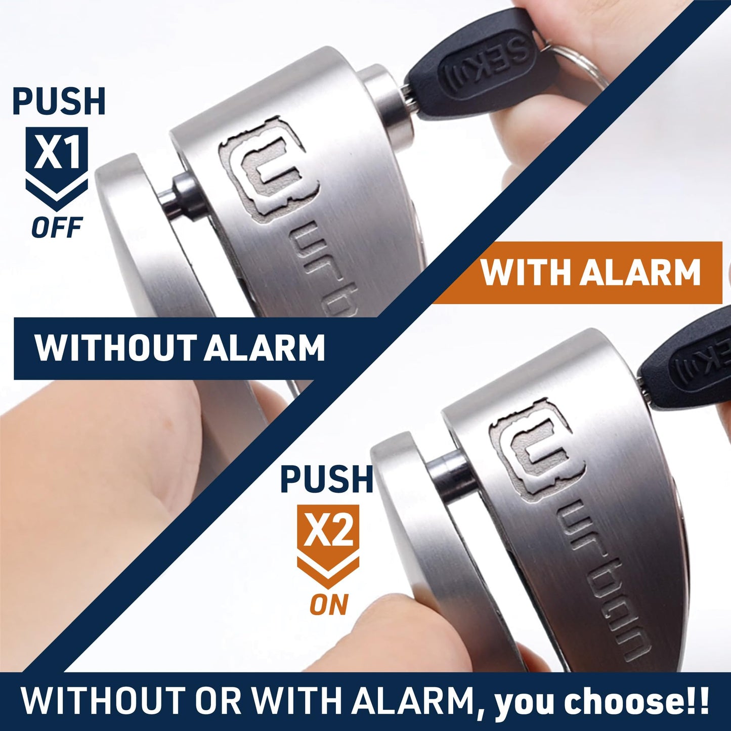 120dB Alarm Motorcycle Disc Lock Anti Theft