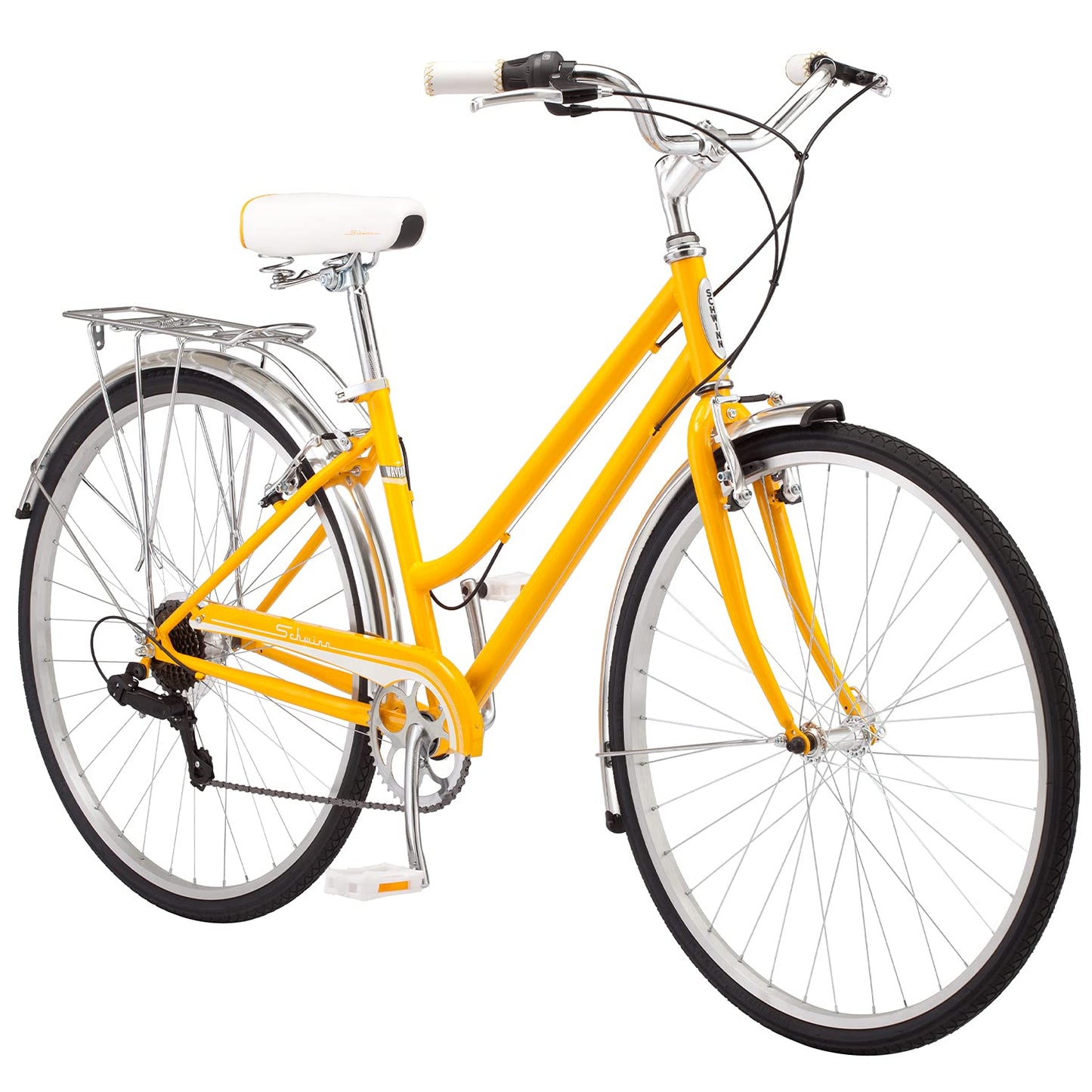 700C 7-Speed Hybrid Bike with Cargo Rack