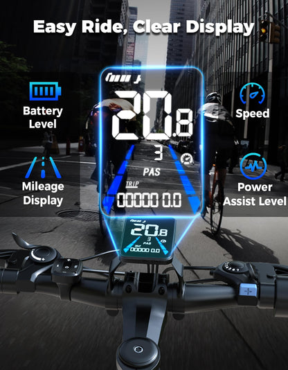 1500W Peak Electric Mountain Bike 48V Battery