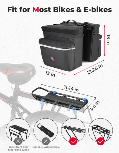 Water Resistant Bike Trunk Pannier Bag