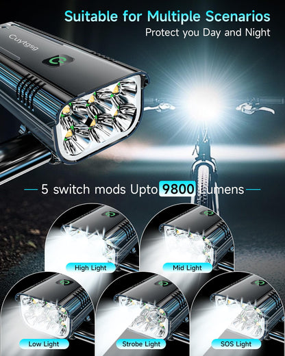 6800 Lumen Bike Light Set for Night Riding