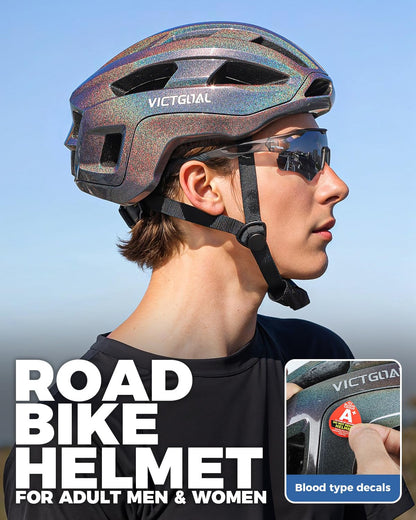 Road Bike Helmet with Magnetic Rear Light