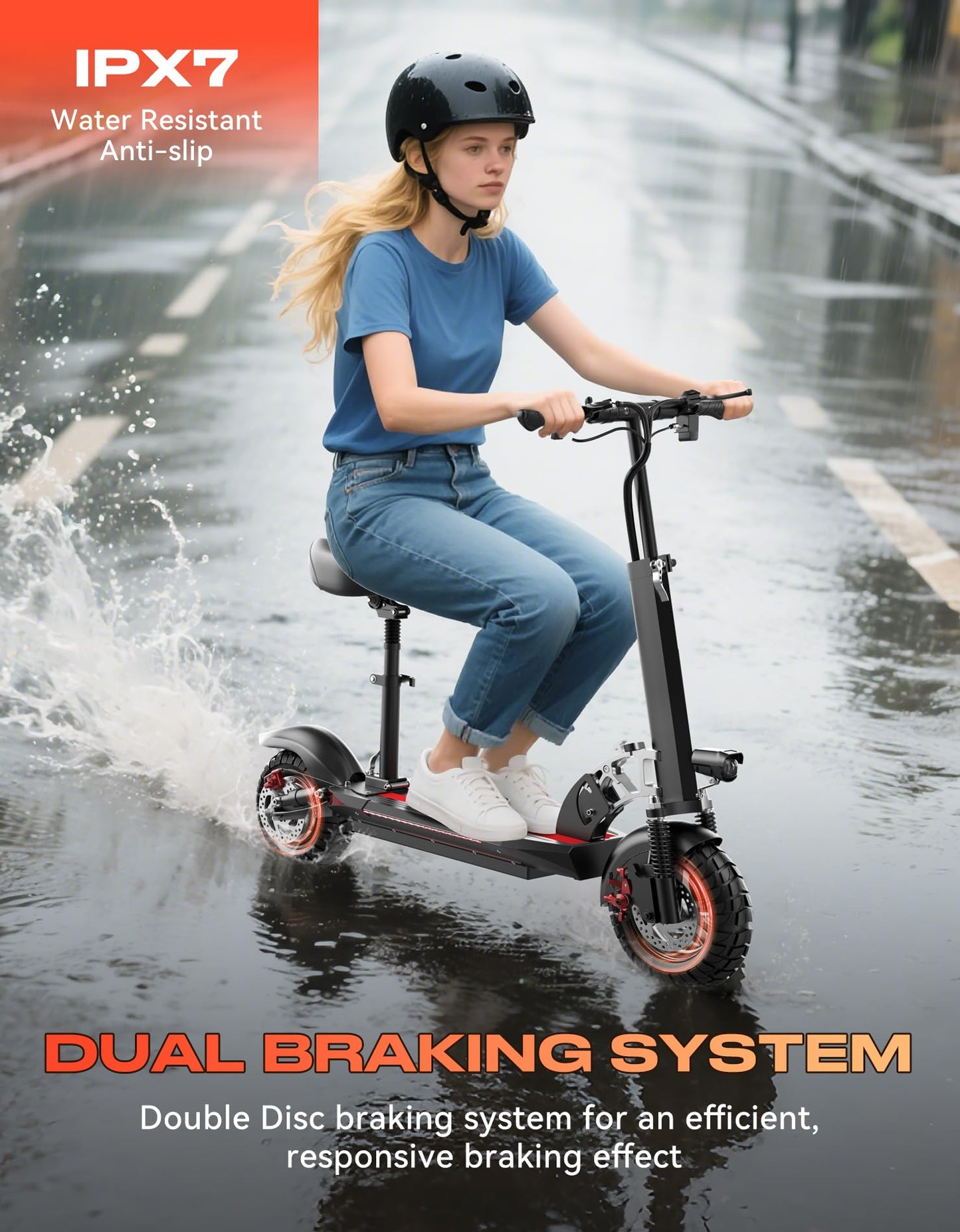 1600W Heavy Duty Electric Scooter with Seat