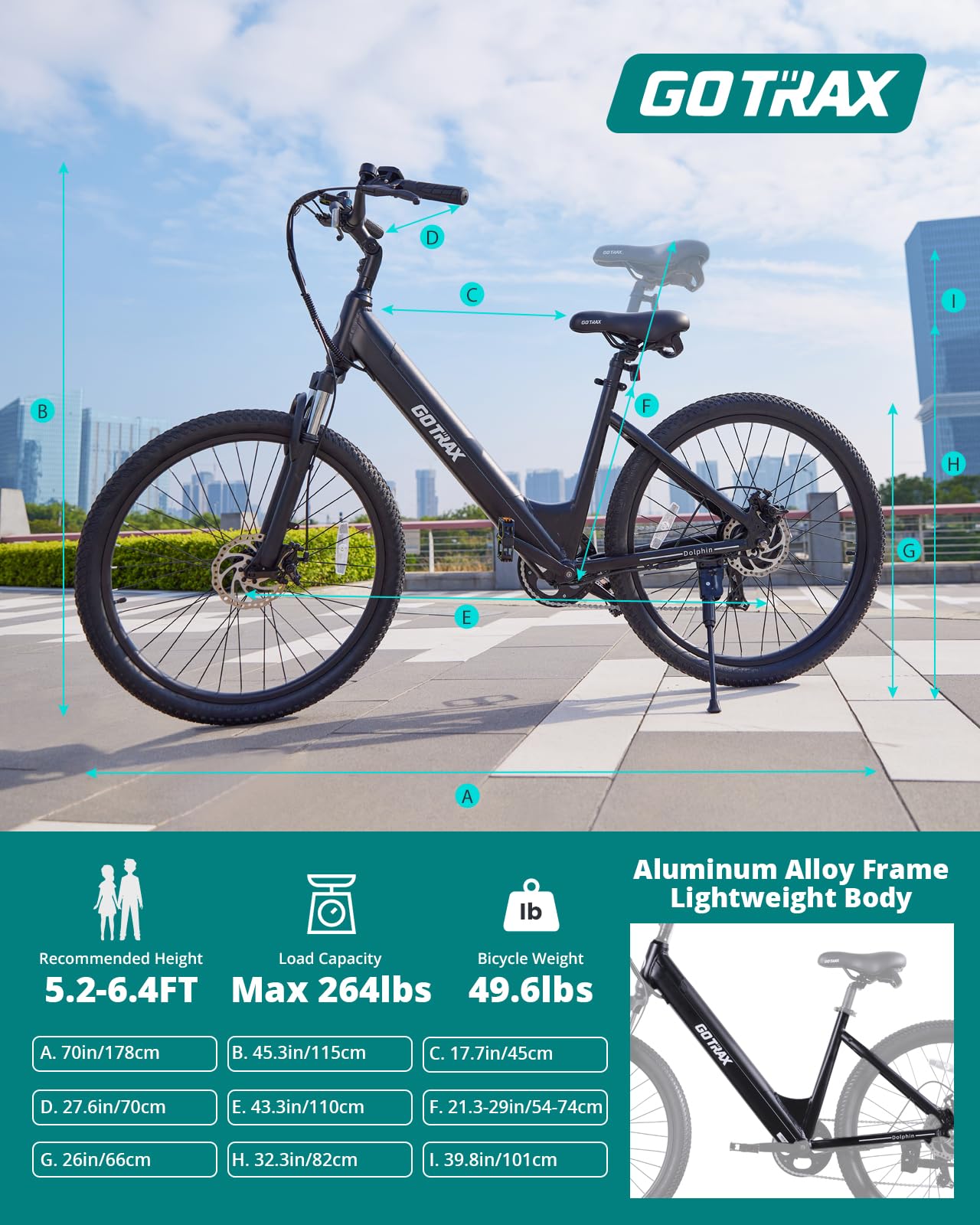 26 Inch Step-Thru Electric Commuter Bike