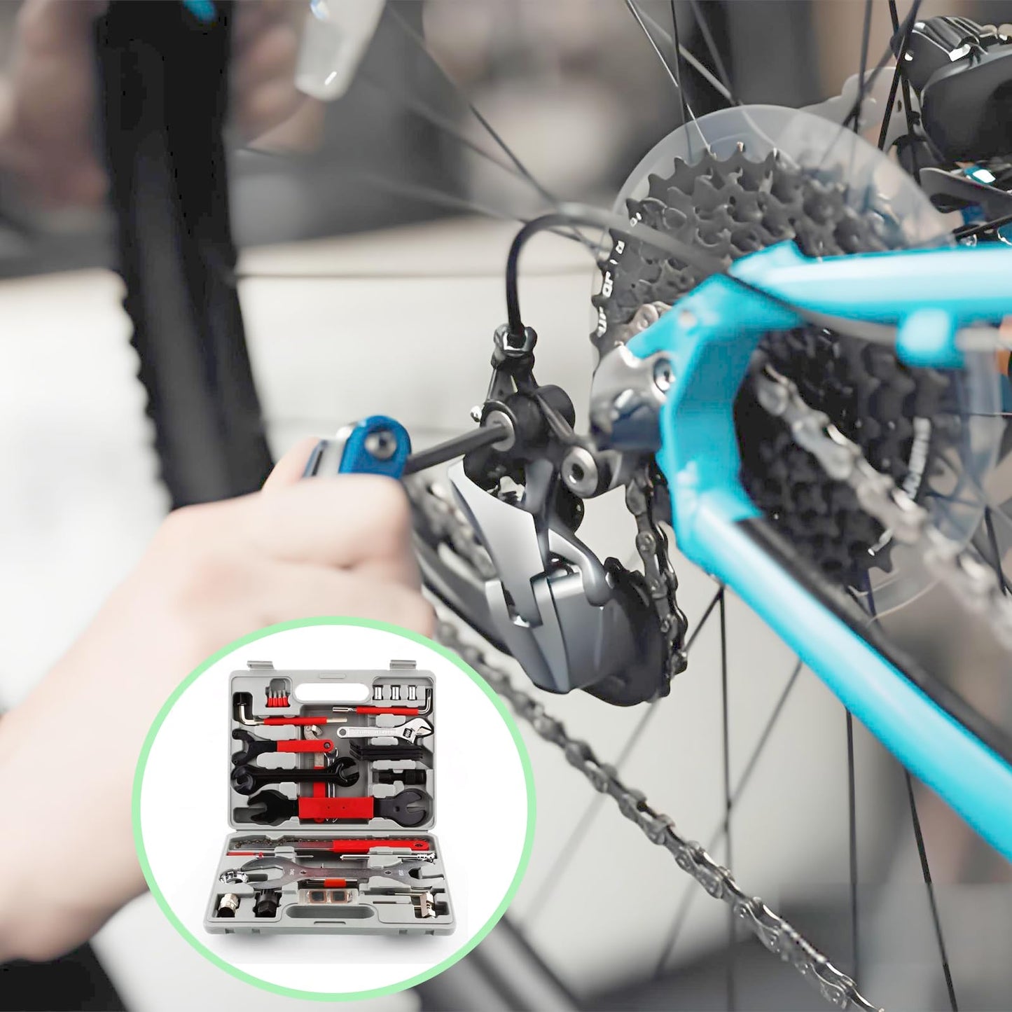 48 Piece Bike Repair Tool Kit with Storage Case