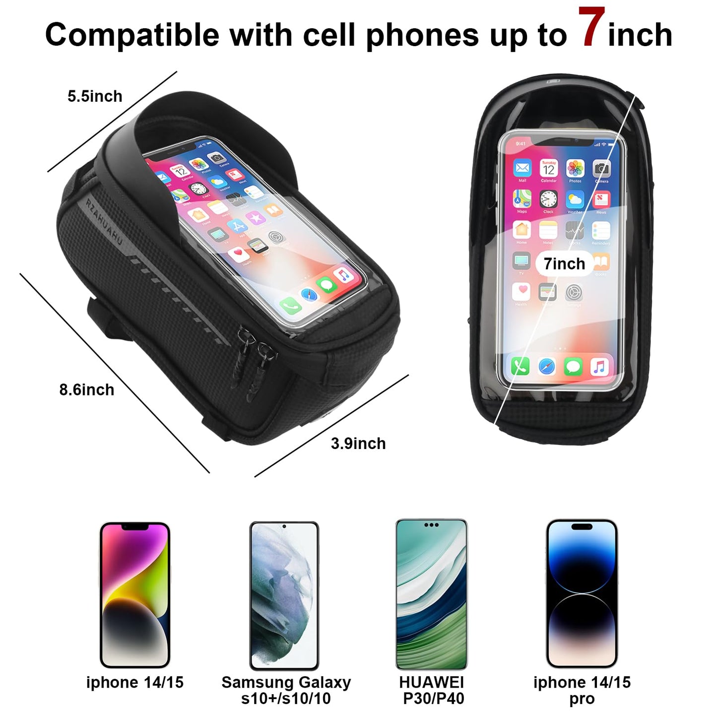 Waterproof Bike Phone Handlebar Bag Mount