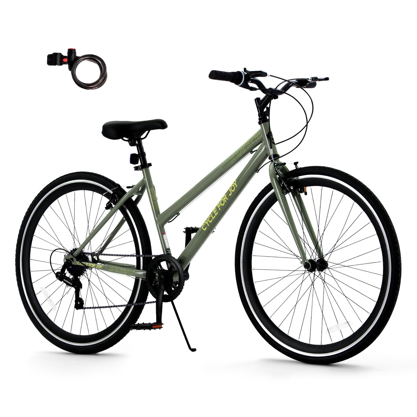 7-Speed 700C Hybrid Bike for Adults