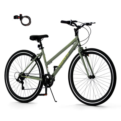 7-Speed 700C Hybrid Bike for Adults