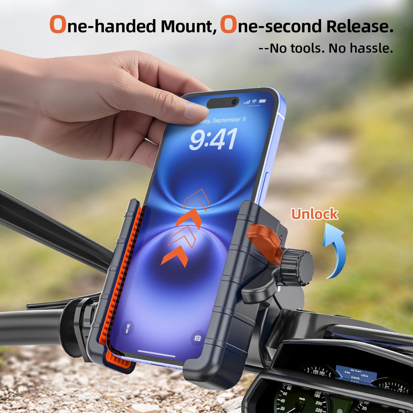 Shockproof Bike Phone Mount Anti Vibration