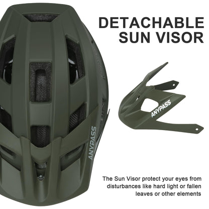 Lightweight Adult Mountain Bike Helmet with Visor