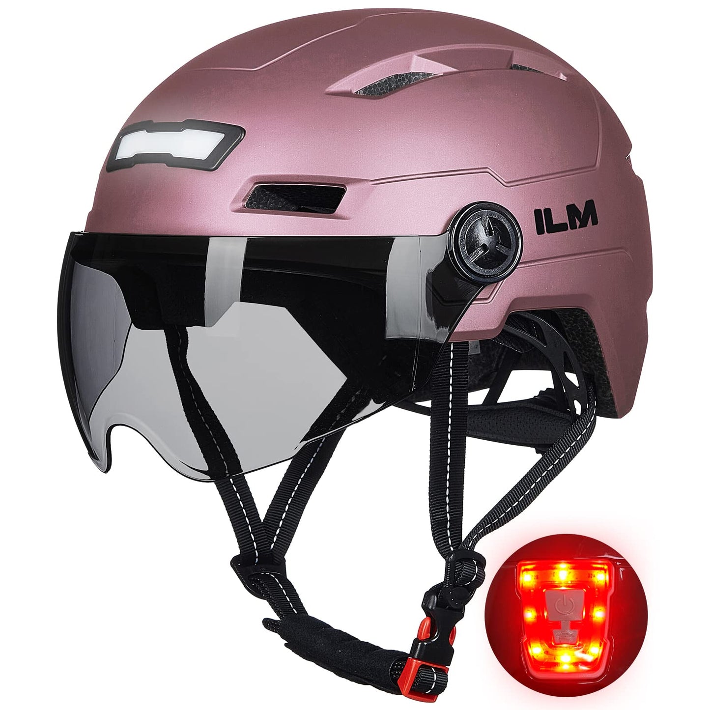 Adult Bike Helmet with Rechargeable LED Lights