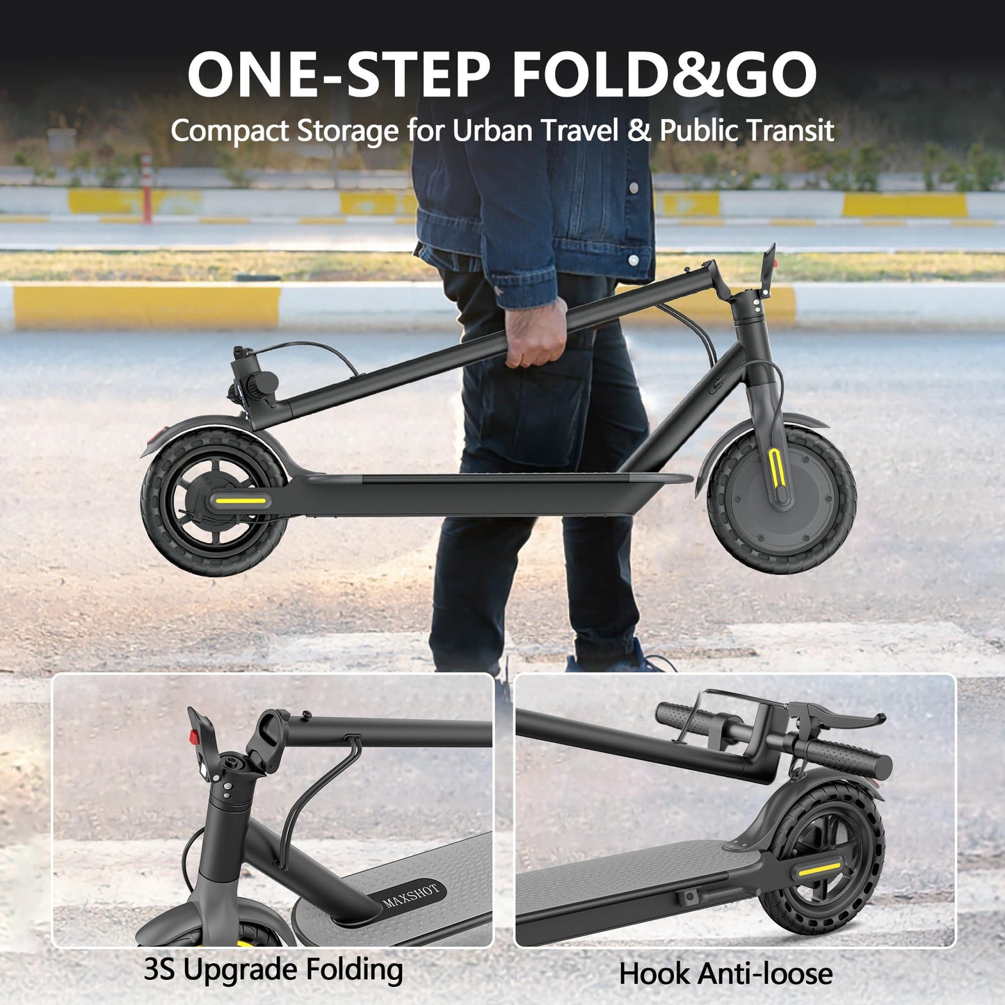 350W Foldable Electric Scooter with Smart App