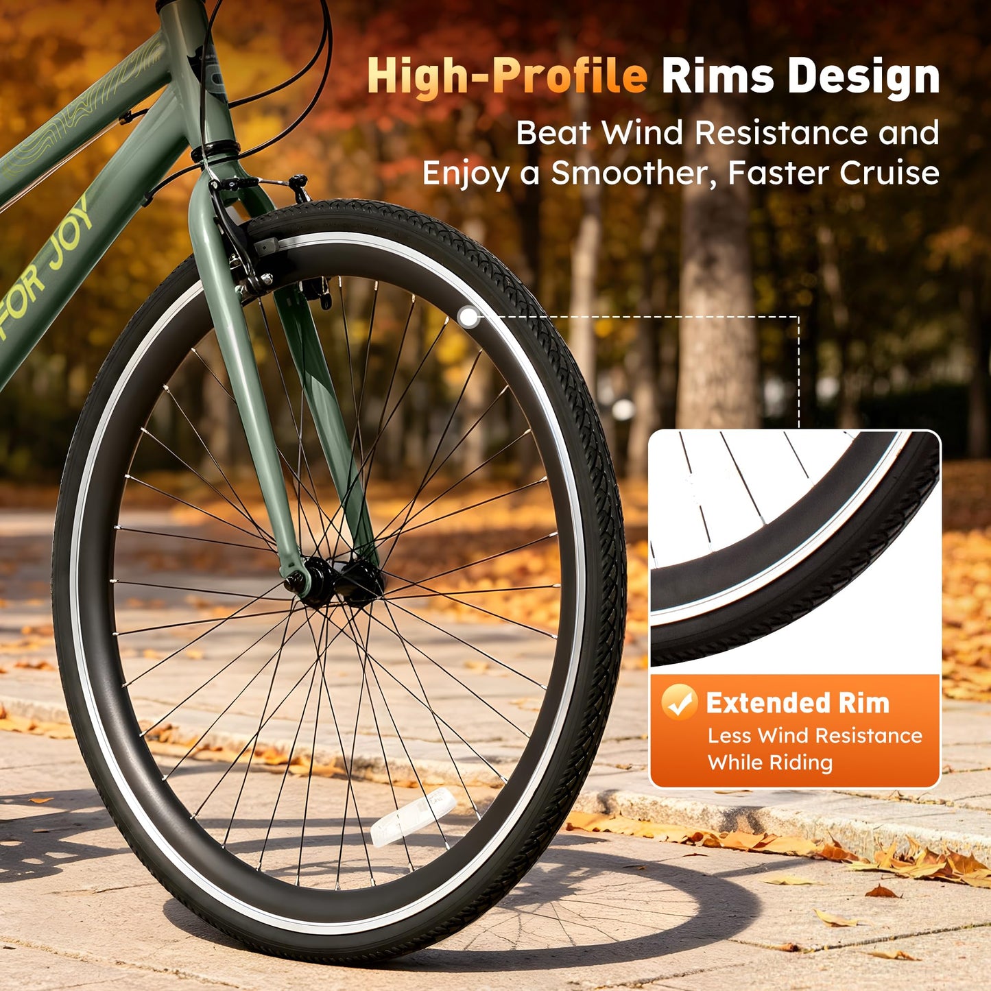 7-Speed 700C Hybrid Bike for Adults