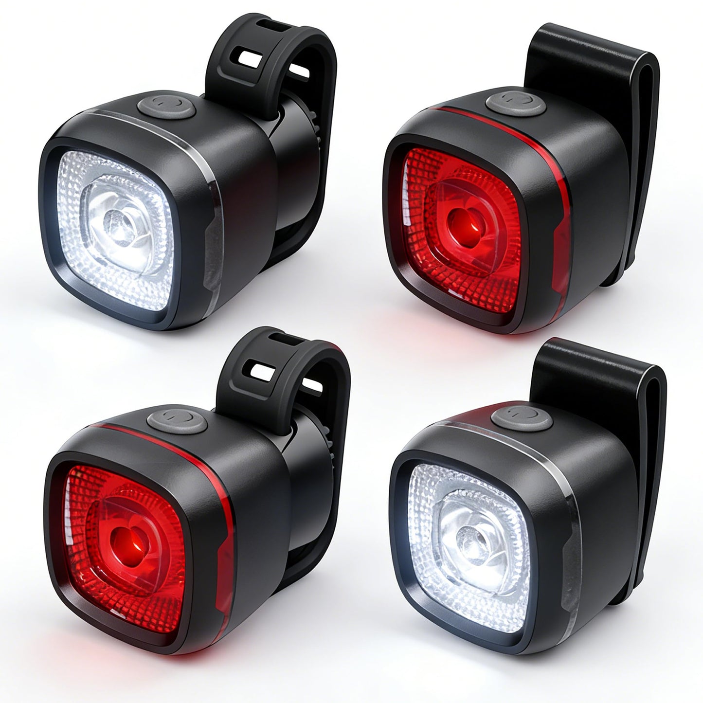 Type-C Rechargeable Bike Light Set Front Rear