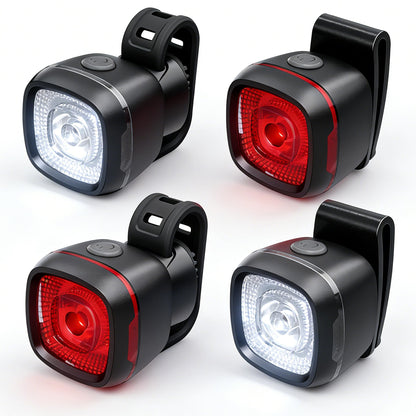 Type-C Rechargeable Bike Light Set Front Rear