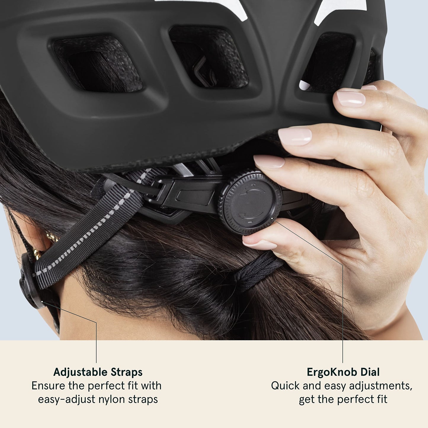 Adult Bike Helmet with LED Safety Light