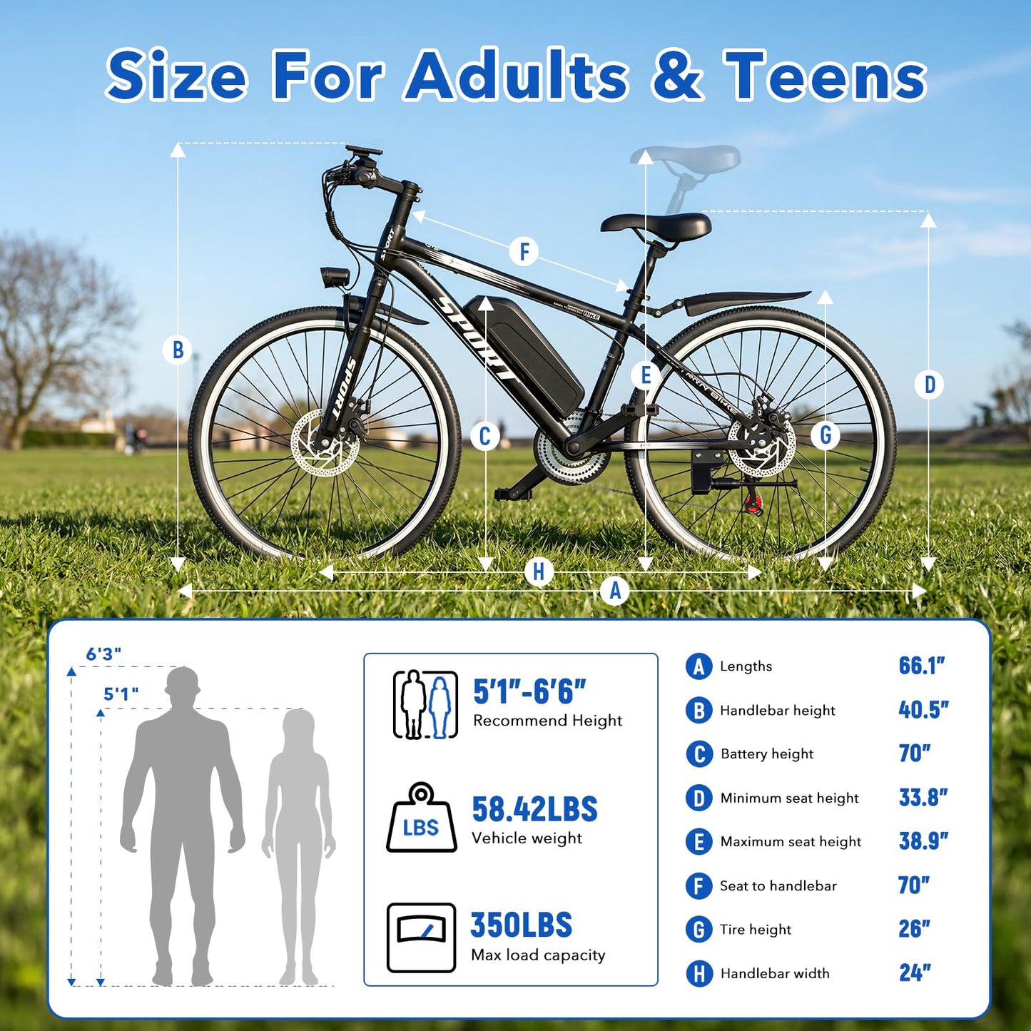 1500W Peak Step-Thru Electric Cruiser Bike