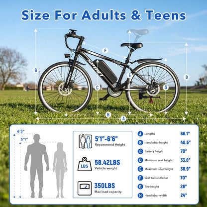 1500W Peak Step-Thru Electric Cruiser Bike