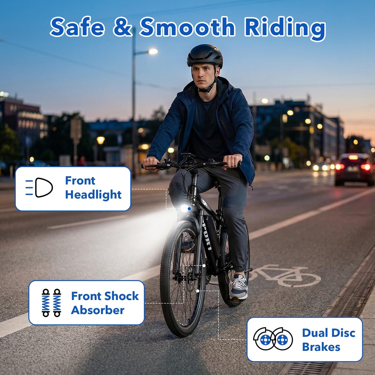 1500W Peak Step-Thru Electric Cruiser Bike