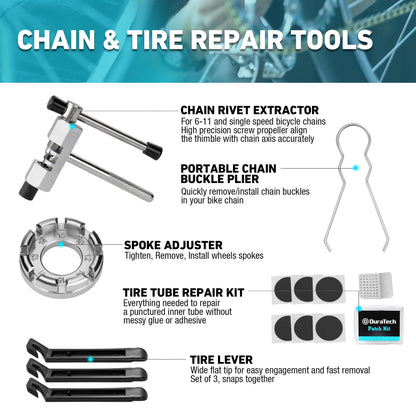 Bicycle Repair Tool Kit with Storage Box