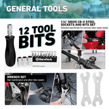 Bicycle Repair Tool Kit with Storage Box