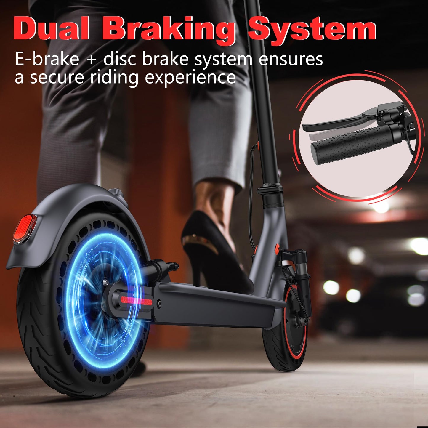 Folding Electric Scooter with Dual Suspension