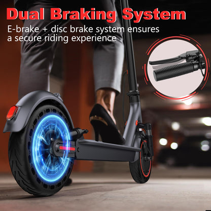Folding Electric Scooter with Dual Suspension