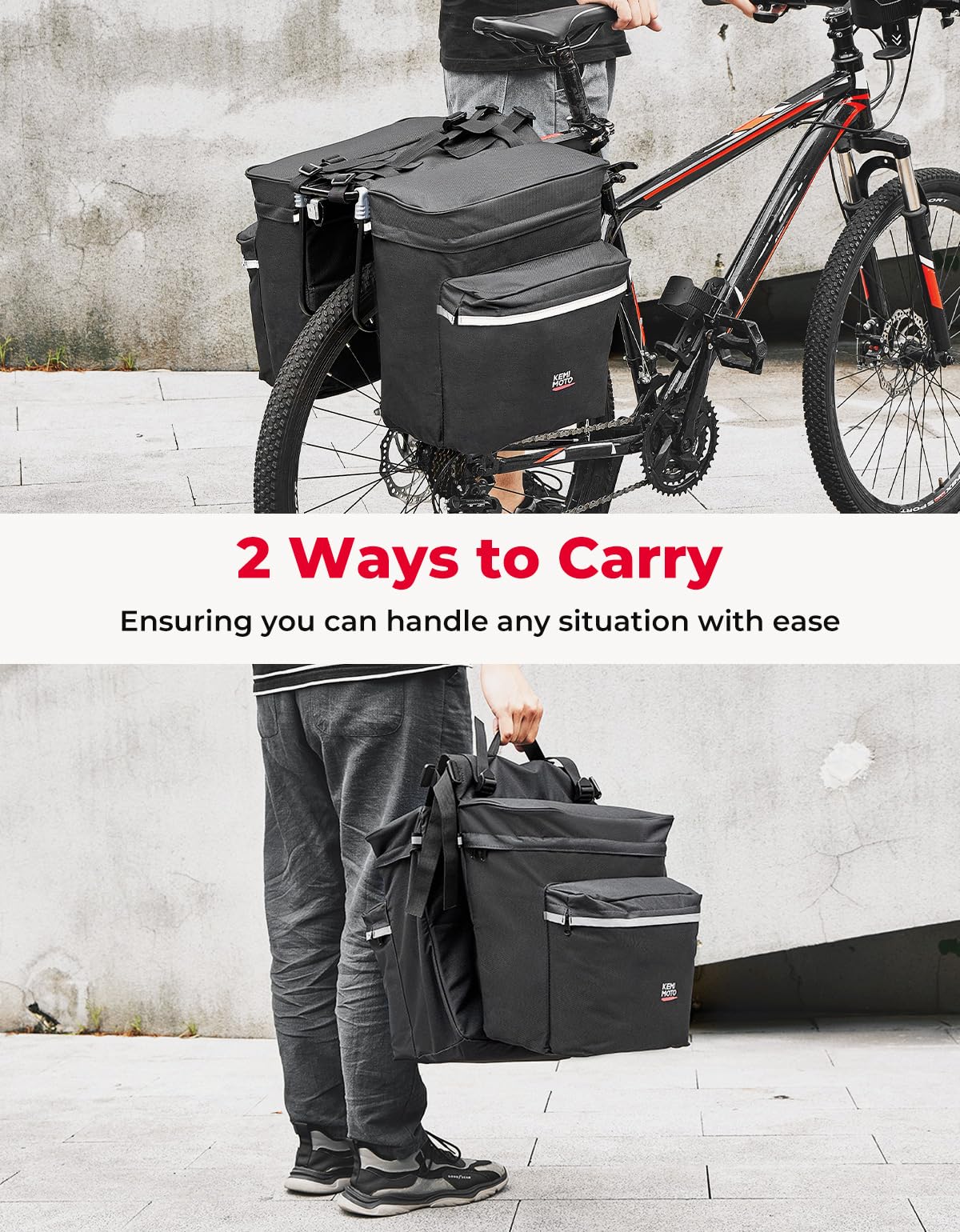 Water Resistant Bike Trunk Pannier Bag