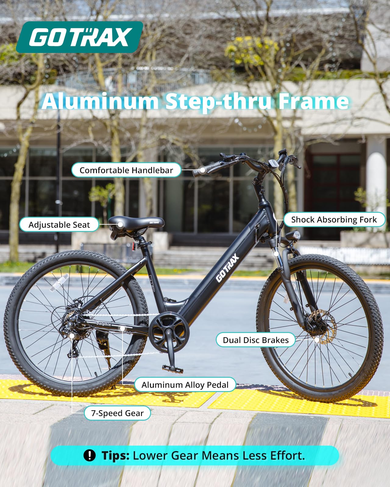 26 Inch Step-Thru Electric Commuter Bike