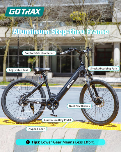 26 Inch Step-Thru Electric Commuter Bike