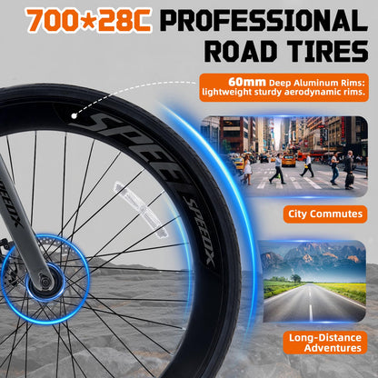 700C Aluminum Frame Road Bike 14-Speed