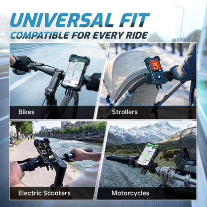 Rechargeable Motorcycle Phone Mount with Battery