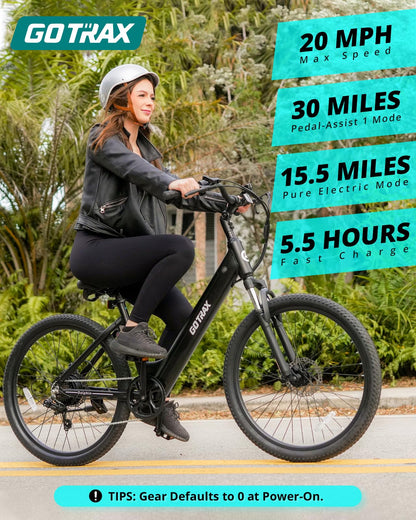 350W Electric Commuter Bike with 26 Inch Tires