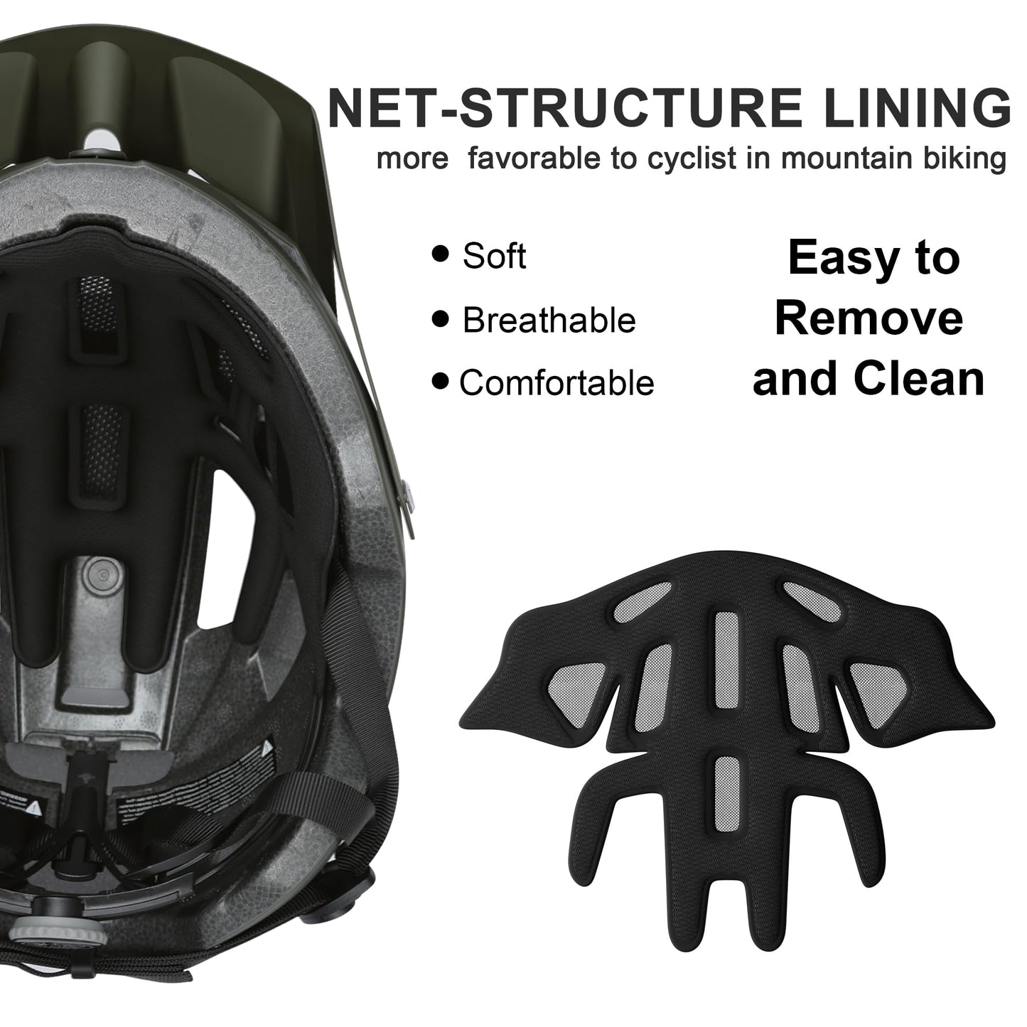 Lightweight Adult Mountain Bike Helmet with Visor
