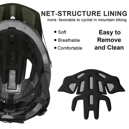 Lightweight Adult Mountain Bike Helmet with Visor