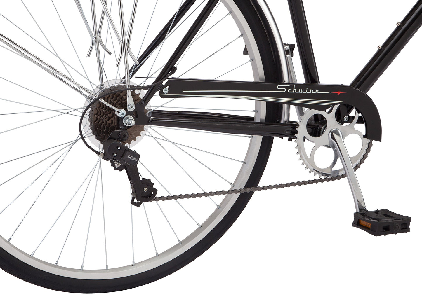 700C 7-Speed Hybrid Bike with Cargo Rack
