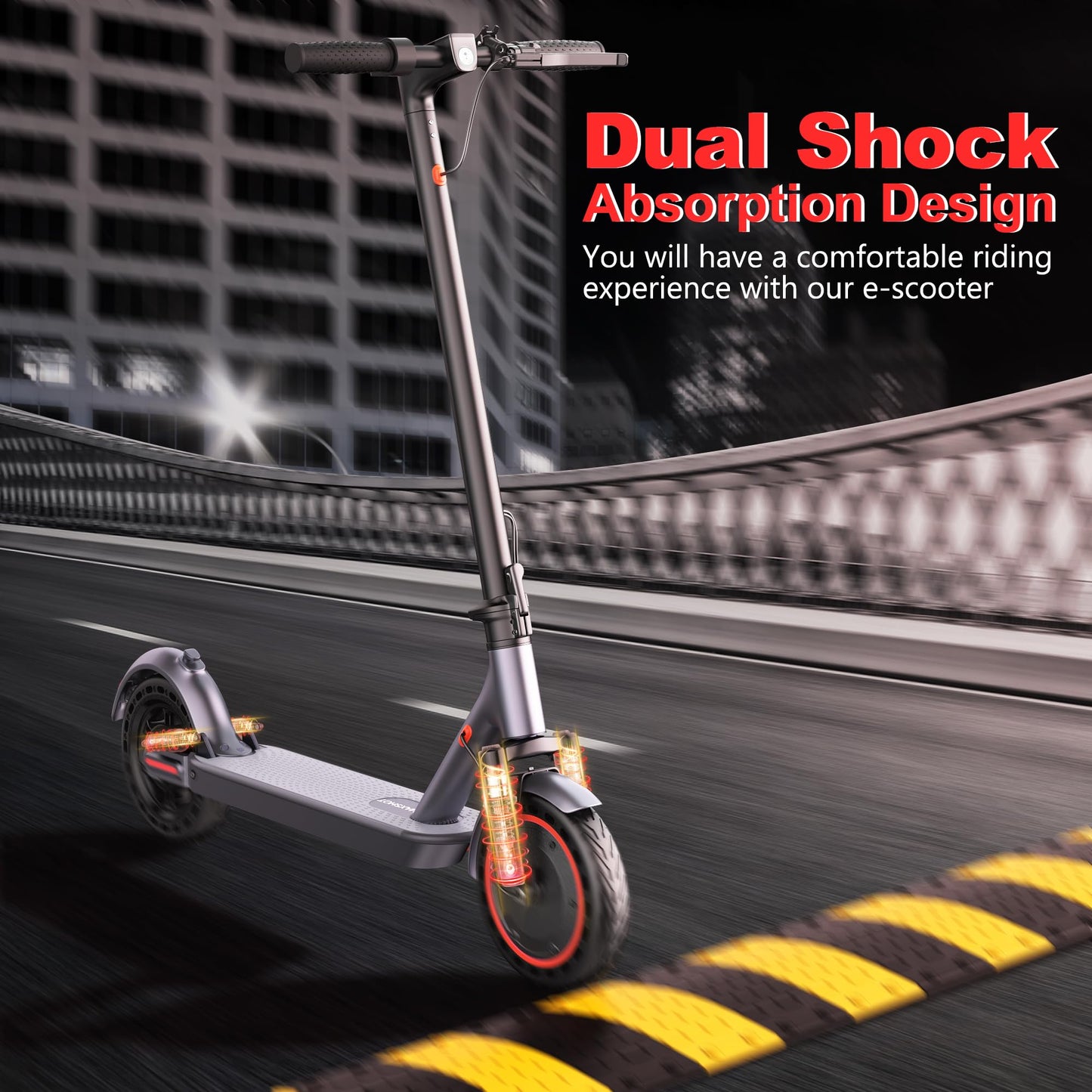 Folding Electric Scooter with Dual Suspension