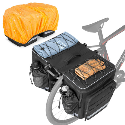 35L Waterproof Bike Pannier Bag with Rain Cover