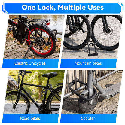 113dB Alarm Bike U Lock Anti Theft