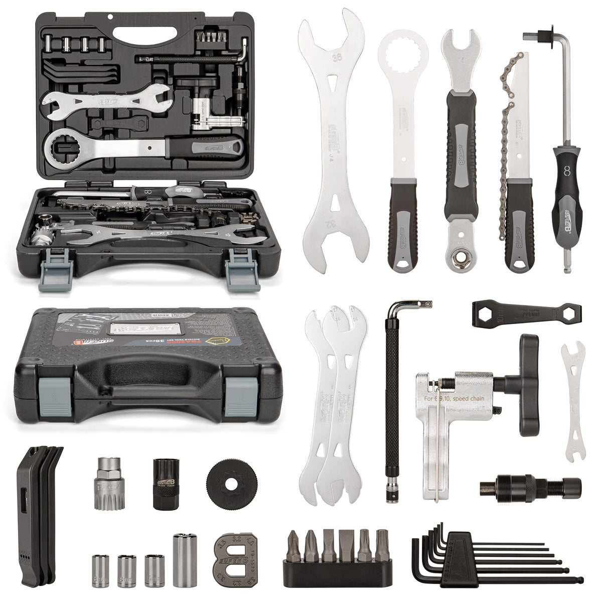 Bike Repair Tool Set with Portable Carry Case