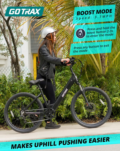 26 Inch Step-Thru Electric Commuter Bike