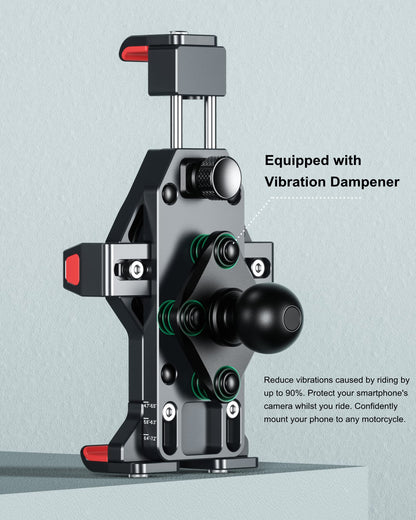 Anti-Theft Motorcycle Phone Mount with Vibration Dampener