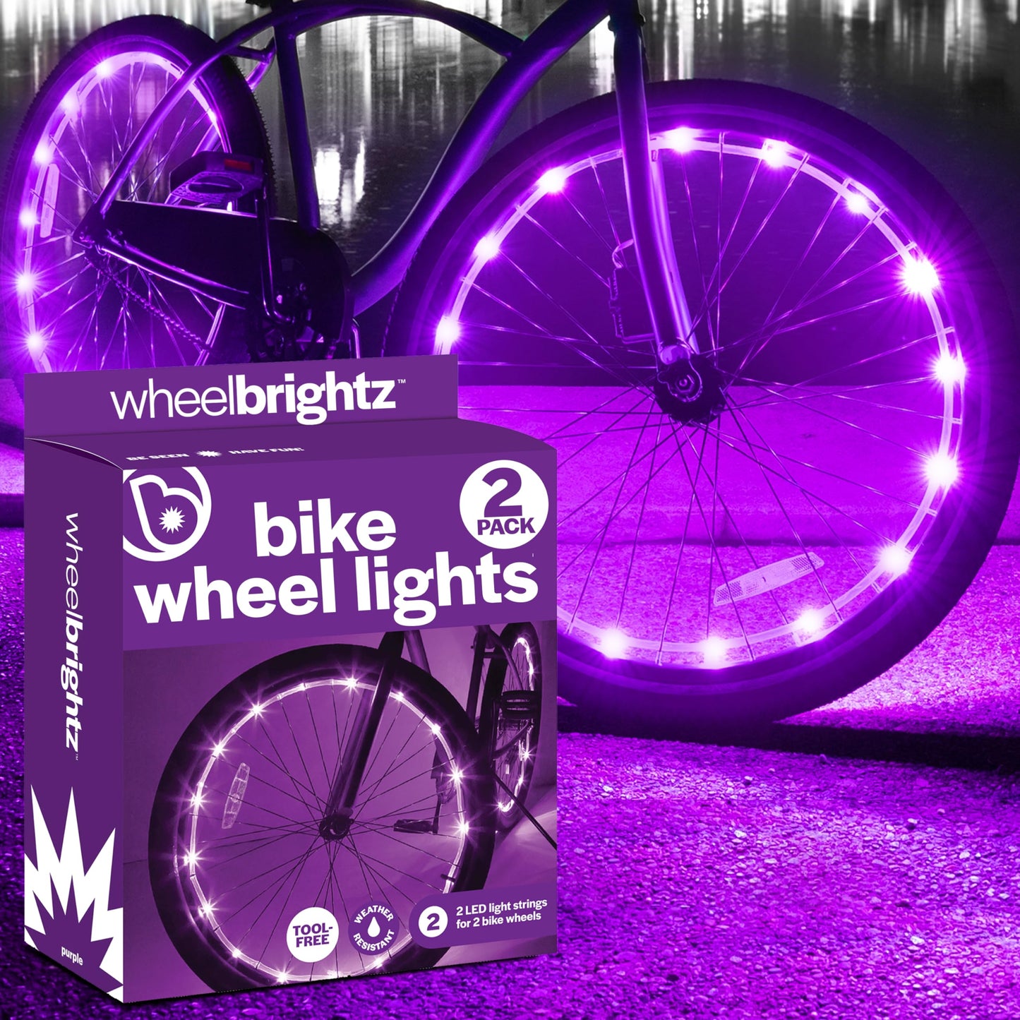 LED Bike Wheel Lights with Weatherproof Design