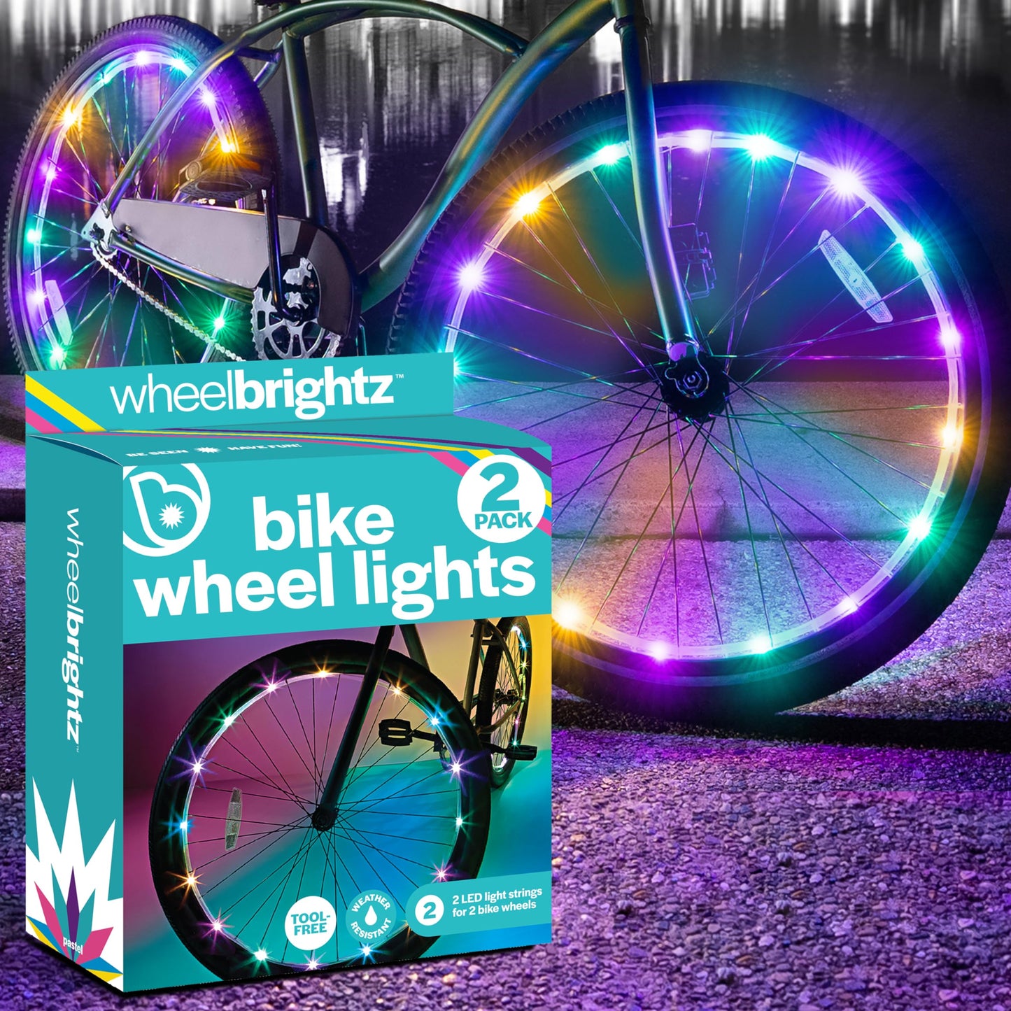 LED Bike Wheel Lights with Weatherproof Design