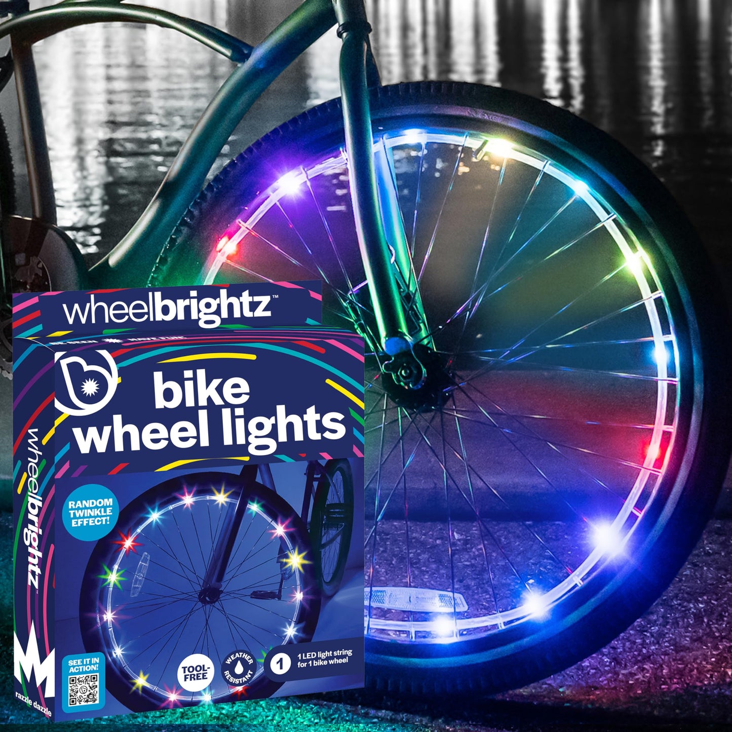 LED Bike Wheel Lights with Weatherproof Design